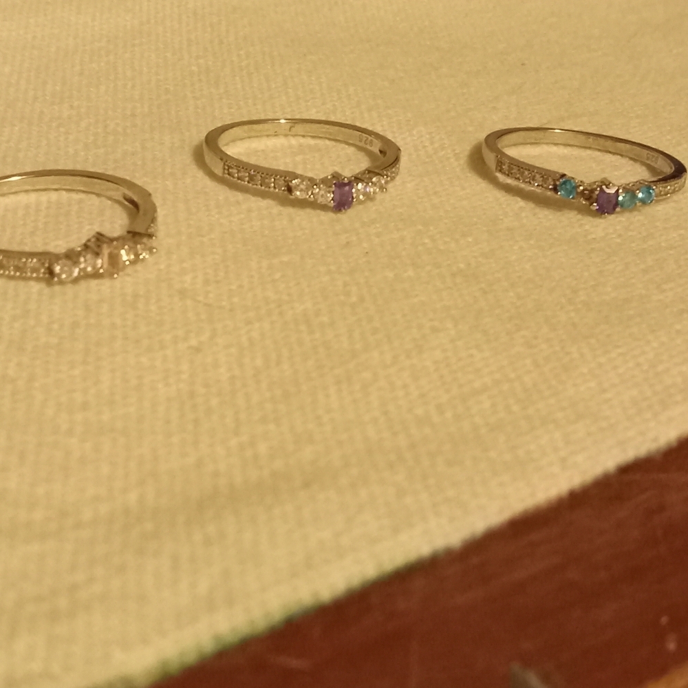 Lot of 3 Silver Rings